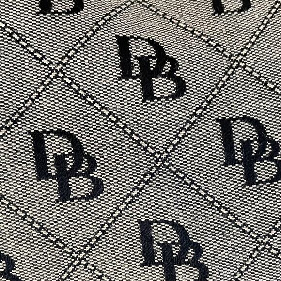 Dooney & Bourke Tan Signature Canvas Brown Leather Trim Bucket/Shoulder Bag - Picture 5 of 16